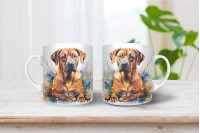 afrikai oroszlánkutya (rhodesian ridgeback) mintás karácsonyi bögre 4