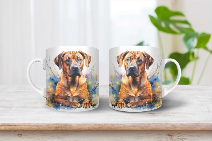 Afrikai oroszlánkutya (rhodesian ridgeback) mintás karácsonyi bögre afrikai oroszlánkutya (rhodesian ridgeback) mintás karácsonyi bögre 2