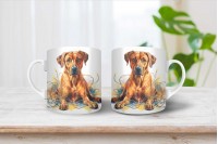 afrikai oroszlánkutya (rhodesian ridgeback) mintás karácsonyi bögre 6