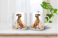 afrikai oroszlánkutya (rhodesian ridgeback) mintás karácsonyi bögre 7