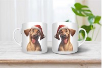 afrikai oroszlánkutya (rhodesian ridgeback) mintás karácsonyi bögre 10