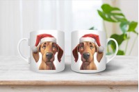 afrikai oroszlánkutya (rhodesian ridgeback) mintás karácsonyi bögre 11