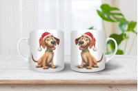 afrikai oroszlánkutya (rhodesian ridgeback) mintás karácsonyi bögre 12