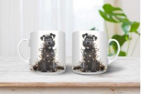 schnauzer mintás párna 25