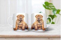 shar pei mintás karácsonyi bögre 3