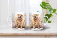 shar pei mintás karácsonyi bögre 4