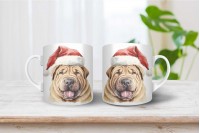 shar pei mintás karácsonyi bögre 7