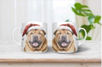 shar pei mintás karácsonyi bögre 9