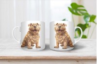 shar pei mintás karácsonyi bögre 11