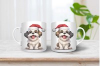 shih-tzu mintás karácsonyi bögre 15