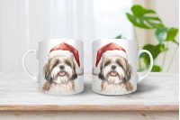shih-tzu mintás karácsonyi bögre 9