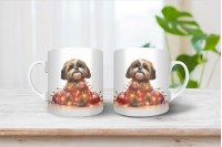 shih-tzu mintás karácsonyi bögre 11