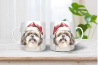 shih-tzu mintás karácsonyi bögre 4