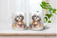 shih-tzu mintás karácsonyi bögre 5