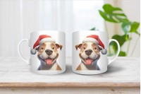 staffordshire bullterrier mintás karácsonyi bögre 21