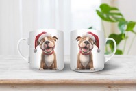 staffordshire bullterrier mintás karácsonyi bögre 22