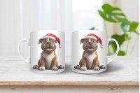 staffordshire bullterrier mintás karácsonyi bögre 23