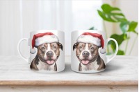 staffordshire bullterrier mintás karácsonyi bögre 27