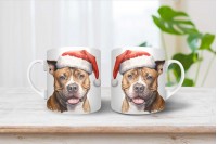staffordshire bullterrier mintás karácsonyi bögre 29