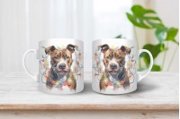 staffordshire bullterrier mintás karácsonyi bögre 6