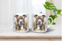 staffordshire bullterrier mintás karácsonyi bögre 10