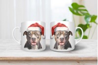 staffordshire bullterrier mintás karácsonyi bögre 13