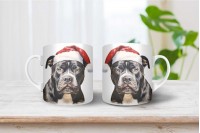 staffordshire bullterrier mintás karácsonyi bögre 17