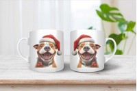 staffordshire bullterrier mintás karácsonyi bögre 3
