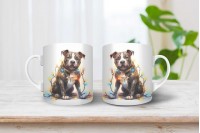 staffordshire bullterrier mintás karácsonyi bögre 5