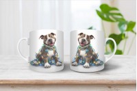 staffordshire bullterrier mintás karácsonyi bögre 7