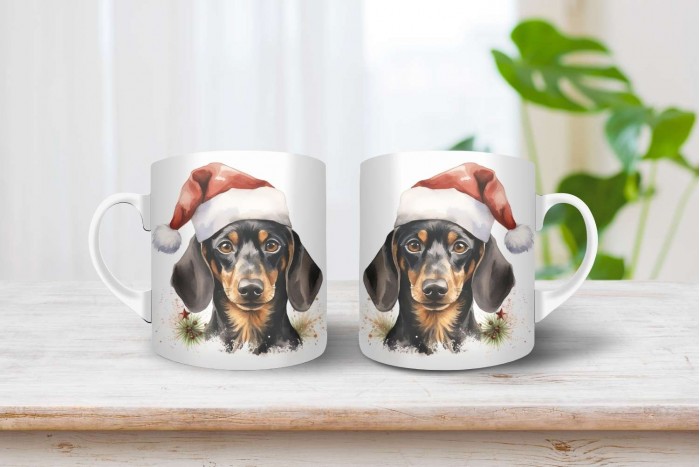 tacskó mintás karácsonyi bögre 2