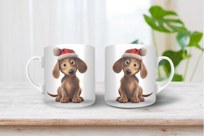 tacskó mintás karácsonyi bögre 2