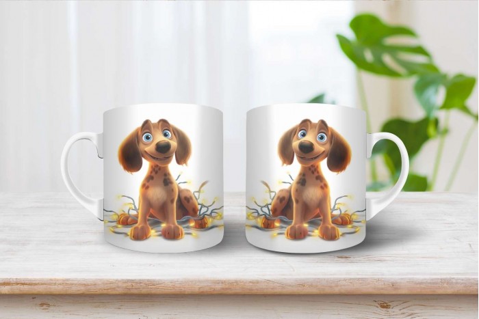 tacskó mintás karácsonyi bögre 2