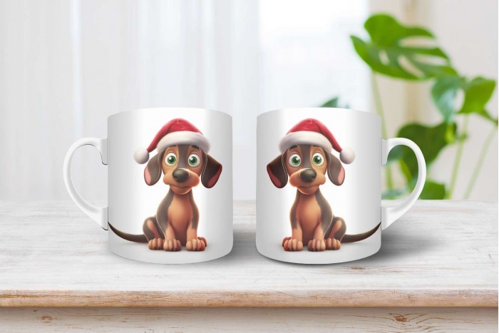 tacskó mintás karácsonyi bögre 2