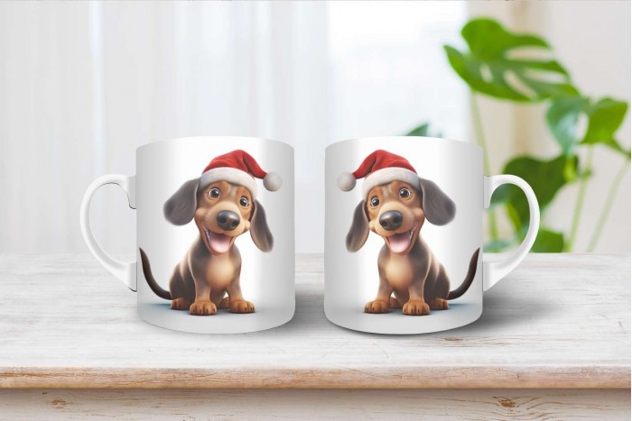 tacskó mintás karácsonyi bögre 2