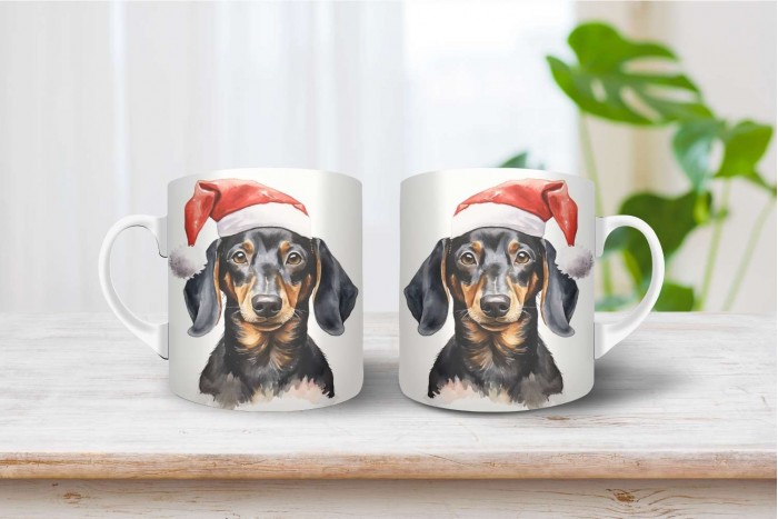 tacskó mintás karácsonyi bögre 2