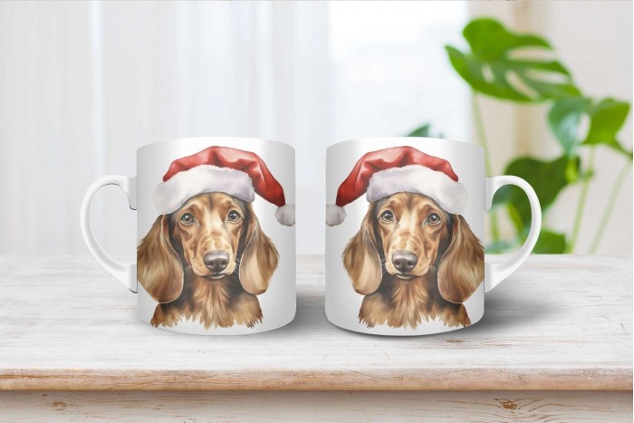 tacskó mintás karácsonyi bögre 2