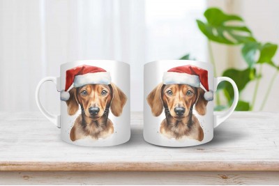 Tacskó mintás karácsonyi bögre