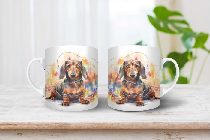 tacskó mintás karácsonyi bögre 2