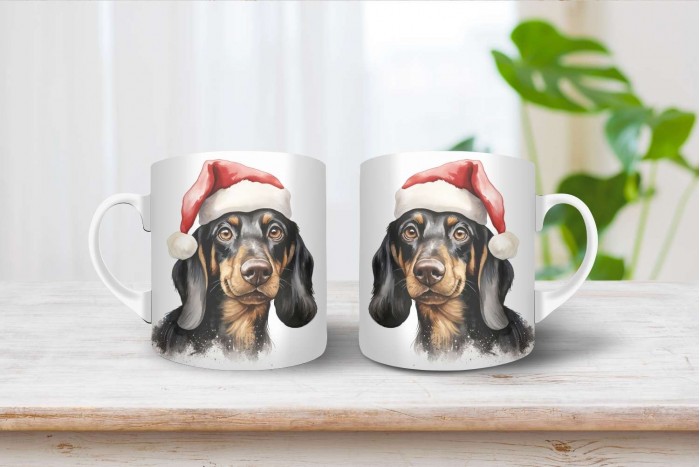 tacskó mintás karácsonyi bögre 2