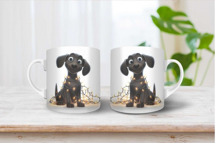 tacskó mintás karácsonyi bögre 2