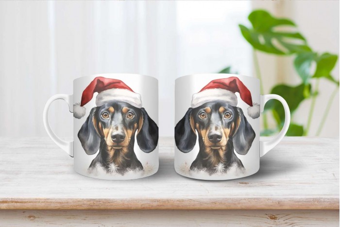 tacskó mintás karácsonyi bögre 2