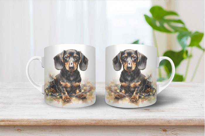 tacskó mintás karácsonyi bögre 2