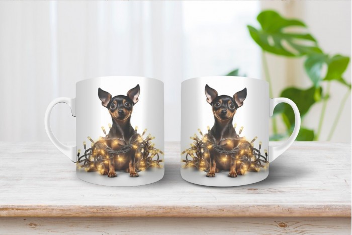 amerikai pittbul mintás karácsonyi bögre 2