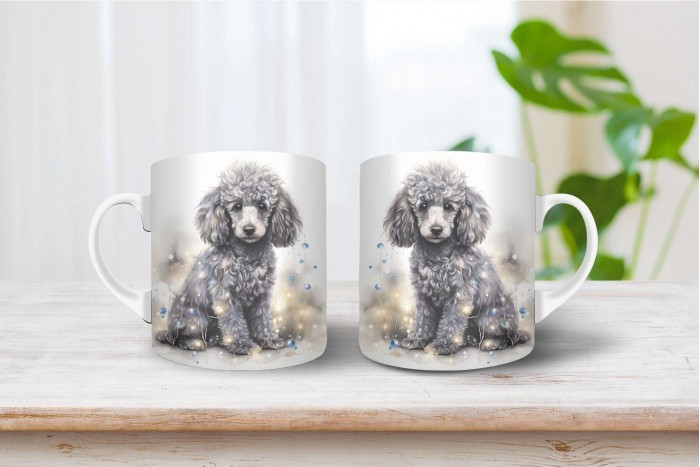 uszkár mintás karácsonyi bögre 2