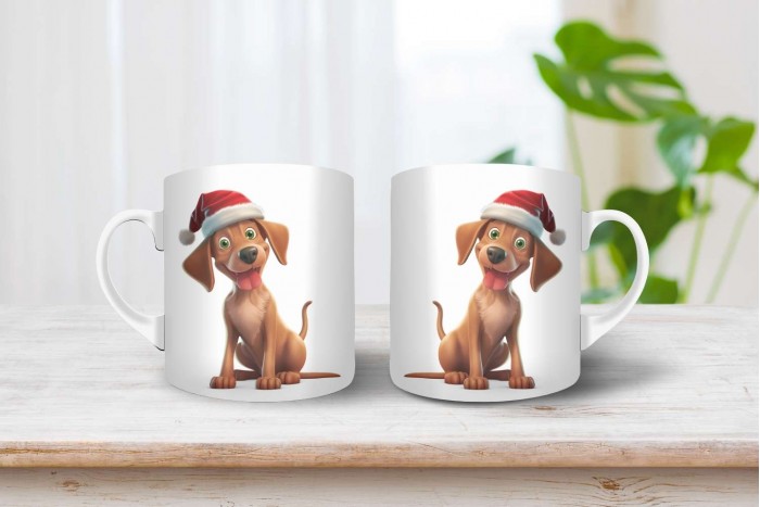 vizsla mintás karácsonyi bögre 2