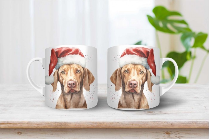 vizsla mintás karácsonyi bögre 2