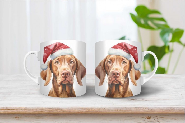 vizsla mintás karácsonyi bögre 2