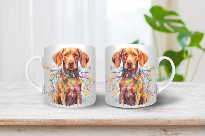 vizsla mintás karácsonyi bögre 2