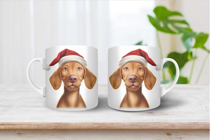 vizsla mintás karácsonyi bögre 2